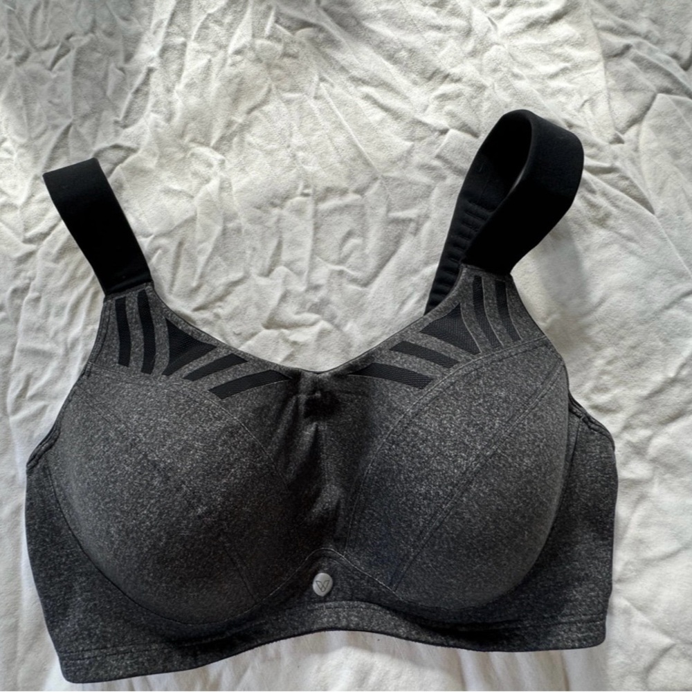 Livi active convertible max support high impact sports bra 42F  42DDD black gray